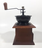 Vintage Style Wood and Metal Coffee Grinder Mill