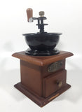 Vintage Style Wood and Metal Coffee Grinder Mill