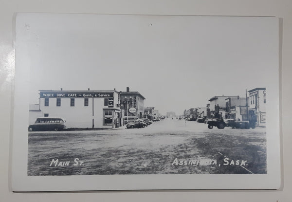 Antique Enlarged Black and White Photograph of Main St. in Assiniboia, Sask 15 1/4" x 23"