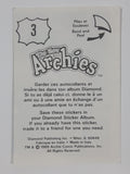 Vintage 1989 Diamond Publishing Archie Comics Stickers (Individual) Made in Italy