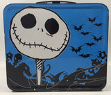 Disney Jack Skellington Blue and Black Tin Metal Lunch Box Container