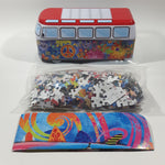 Eurographics Volkswagen Micro Bus Van "Wave Hopper" 550 Piece Jigsaw Puzzle and Poster in Tin Metal Container