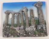 Greece 2" x 2 1/4" 3D Resin Fridge Magnet