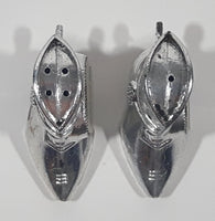 Vintage Saskatchewan Cowboy Boot Shaped 2" Tall Metal Salt and Pepper Shaker Set