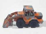 Vintage Majorette No. 211 & 263 Tracto Bull Dozer Front End Loader Orange 1/87 Scale Die Cast Toy Construction Equipment Vehicle