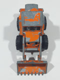 Vintage Majorette No. 211 & 263 Tracto Bull Dozer Front End Loader Orange 1/87 Scale Die Cast Toy Construction Equipment Vehicle