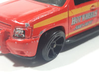 2009 Hot Wheels HW City Works '07 Chevy Tahoe Fire Dept. Rescue #8 Red Die Cast Toy Car Emergency Vehicle