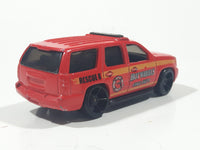 2009 Hot Wheels HW City Works '07 Chevy Tahoe Fire Dept. Rescue #8 Red Die Cast Toy Car Emergency Vehicle