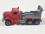 1989 Hot Wheels Peterbilt Cement Mixer Truck Red Die Cast Toy Car Vehicle