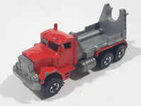 1989 Hot Wheels Peterbilt Cement Mixer Truck Red Die Cast Toy Car Vehicle