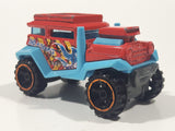 2013 Hot Wheels Attack Pack Bad Mudder 2 Red and Light Blue Die Cast Toy Car Vehicle