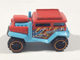 2013 Hot Wheels Attack Pack Bad Mudder 2 Red and Light Blue Die Cast Toy Car Vehicle