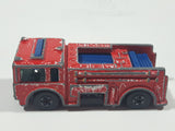 1982 Hot Wheels Fire Eater Red Fire Truck Die Cast Toy Car Vehicle - BW - Blue Lights