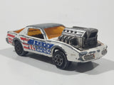 Vintage Majorette Pontiac Firebird Trans Am White Die Cast Toy Car Vehicle with Blown Motor