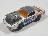 Vintage Majorette Pontiac Firebird Trans Am White Die Cast Toy Car Vehicle with Blown Motor