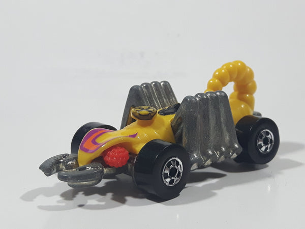 1989 Hot Wheels Speed Demons Eevil Weevil Yellow Die Cast Toy Car Vehicle