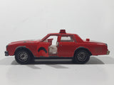 Vintage Majorette Chevrolet Impala Fire Chief Red 1/41 Scale Die Cast Toy Car Vehicle with Opening Doors