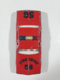 Vintage Majorette Chevrolet Impala Fire Chief Red 1/41 Scale Die Cast Toy Car Vehicle with Opening Doors