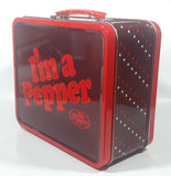 Dr. Pepper I'm a Pepper Red Embossed Tin Metal Lunch Box