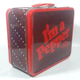 Dr. Pepper I'm a Pepper Red Embossed Tin Metal Lunch Box