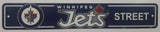 NHL Ice Hockey Winnipeg Jets Street 4" x 24" Plastic Wall Sign