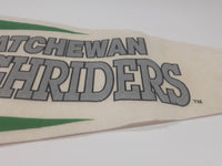 1995 AMK Sports Souvenirs Saskatchewan Roughriders CFL Football Team Full Size 30" Long Felt Pennant