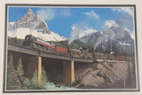 Max Jacquiard "Kicking Horse Pass" Canadian Pacific Railway Train 13 3/4" x 16 1/4" Framed Art Print