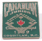 1999 Canadian Junior Little League Baseball Championships Coquitlam, B.C. Enamel Metal Pin