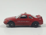 Motor Max Fire Department Chief Red w/ Blue Lights No. 6071 Die Cast Toy Car Emergency Rescue Vehicle