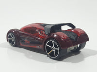 2007 Hot Wheels Track Stars Iridium Dark Red Die Cast Toy Car Vehicle