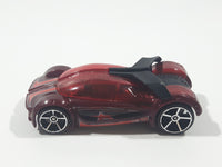 2007 Hot Wheels Track Stars Iridium Dark Red Die Cast Toy Car Vehicle