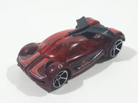 2007 Hot Wheels Track Stars Iridium Dark Red Die Cast Toy Car Vehicle