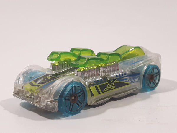 2017 Hot Wheels X-Raycers What-4-2 Clear and Transparent Green Die Cast Toy Race Car Vehicle