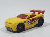 2010 Hot Wheels Police Pursuit Power Rage Yellow #55 Plastic Body Die Cast Toy Car Vehicle