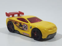 2010 Hot Wheels Police Pursuit Power Rage Yellow #55 Plastic Body Die Cast Toy Car Vehicle