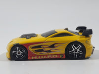 2009 Hot Wheels Raceway Fire Station Mercy Breaker Yellow Die Cast Toy Car Vehicle