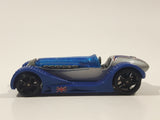 2009 Hot Wheels Brit Speed Silver with Blue Fenders Die Cast Toy Race Car Vehicle