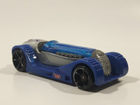 2009 Hot Wheels Brit Speed Silver with Blue Fenders Die Cast Toy Race Car Vehicle