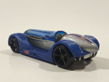 2009 Hot Wheels Brit Speed Silver with Blue Fenders Die Cast Toy Race Car Vehicle