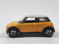 2002 Hot Wheels First Editions 2001 Mini Cooper Pearl Dark Yellow with White Roof Die Cast Toy Car Vehicle