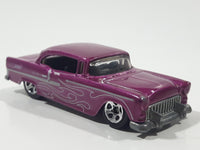 2009 Hot Wheels Treasure Hunt '55 Chevy Metalflake Magenta Pink Die Cast Toy Classic Car Vehicle