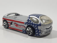 2002 Hot Wheels Star Spangled Deora II Silver Die Cast Toy Car Vehicle