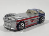 2002 Hot Wheels Star Spangled Deora II Silver Die Cast Toy Car Vehicle