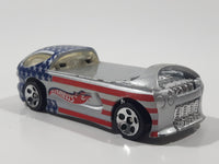 2002 Hot Wheels Star Spangled Deora II Silver Die Cast Toy Car Vehicle