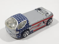 2002 Hot Wheels Star Spangled Deora II Silver Die Cast Toy Car Vehicle