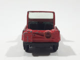 Vintage 1980s Yatming No. 1608 Jeep CJ7 Fire Brigade Red Die Cast Toy Car Vehicle