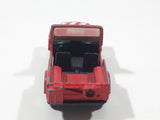 Vintage 1980s Yatming No. 1608 Jeep CJ7 Fire Brigade Red Die Cast Toy Car Vehicle