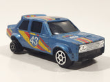 Vintage Summer No. S678 Fiat Abarth 131 NIKE #43 Blue Die Cast Toy Car Vehicle Made in Hong Kong