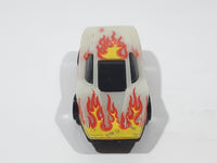 1997 Hot Wheels Volcano Blowout Large Charge Silver Bullet Glow In The Dark White Plastic Die Cast Toy Car Vehicle