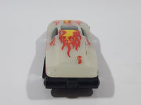 1997 Hot Wheels Volcano Blowout Large Charge Silver Bullet Glow In The Dark White Plastic Die Cast Toy Car Vehicle